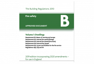Front cover fire safety building regulations document